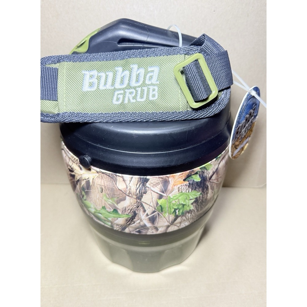 Bubba Grub Keg Camo Real Tree 80 Oz Food Storage Camping Hunting Shoulder Strap